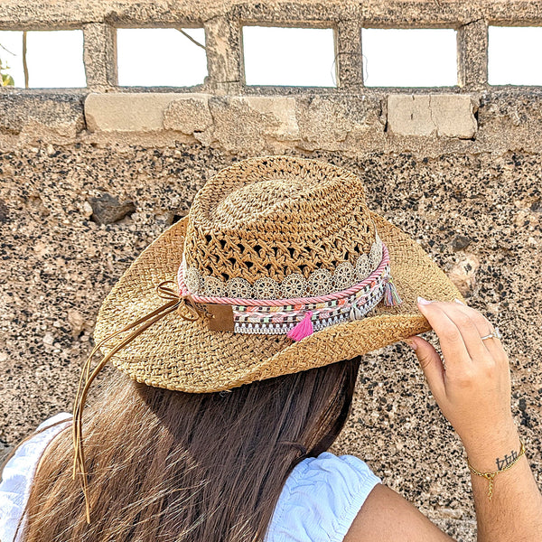 🌸 Sombrero Cowboy “Rosado Sunset” – Personalizado en Canarias