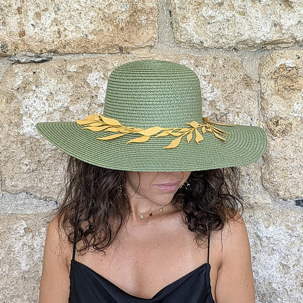🌾 Sombrero "Oliva Dorada" – Carácter natural con luz propia