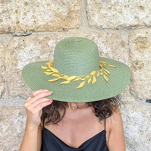 🌾 Sombrero "Oliva Dorada" – Carácter natural con luz propia